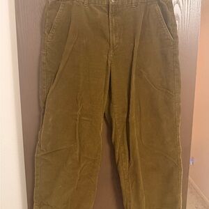 Women's Corduroy Pants - Olive Green